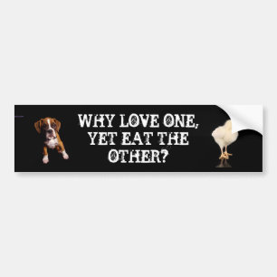 Why Love one yet eat the other-Puppy, Chick Bumper Sticker