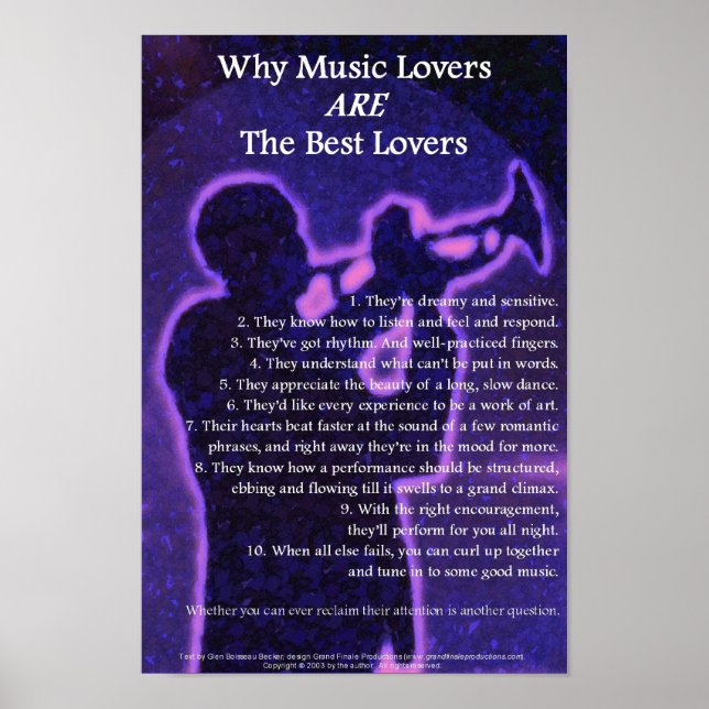 Why Music Lovers Are The Best Lovers Poster (Front)
