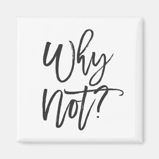 Why Not? Inspirational Typography Magnet