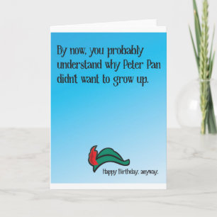 Why Peter Pan didn't want to grow up Card