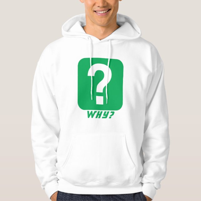 Why Question Mark Monogram Hoodie (Front)