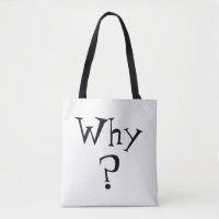Why Question Mark Print Black and White Reversible