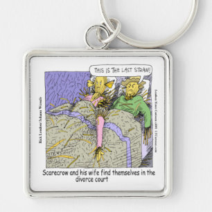 Why Scarecrows Divorce Funny Key Ring