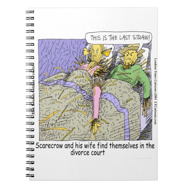 Why Scarecrows Divorce Funny Notebook (Front)