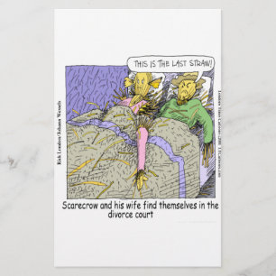 Why Scarecrows Divorce Funny Stationery