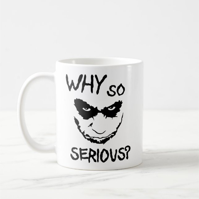 Why So Serious? Creepy Smile Coffee Mug (Left)
