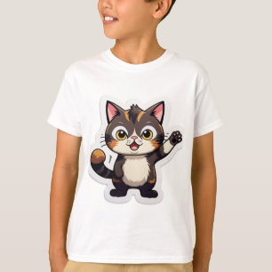 Why So Silent? – Confused Cat Sticker T-Shirt