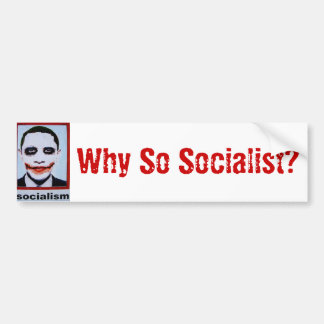 Why So Socialist? Bumper Sticker