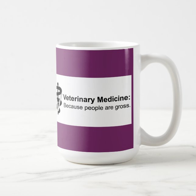 Why Veterinary Medicine? 15 oz.Fuchsia Striped Mug (Right)