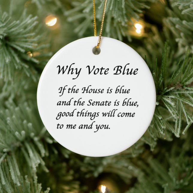 Why Vote Blue in 2022 Ceramic Ornament (Tree)