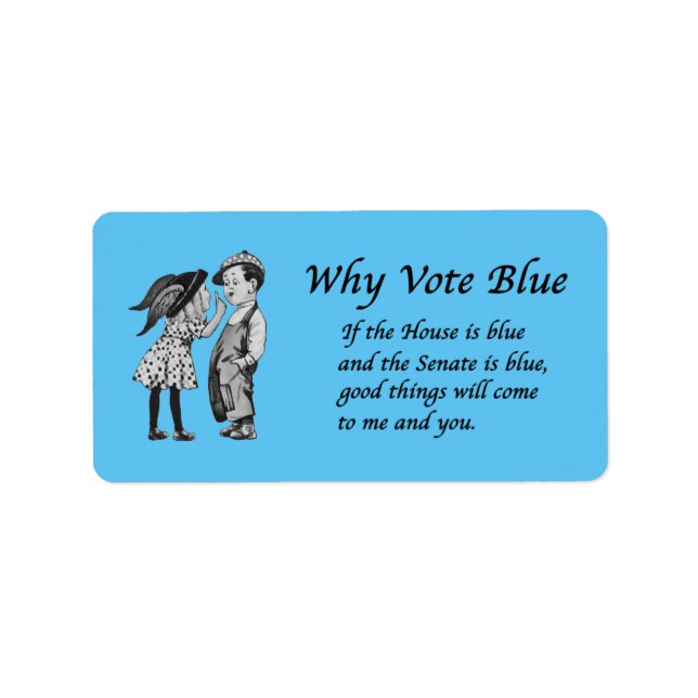 Why Vote Blue in 2022 Label (Front)