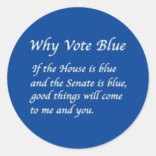 Why Vote Blue in 2024 Classic Round Sticker