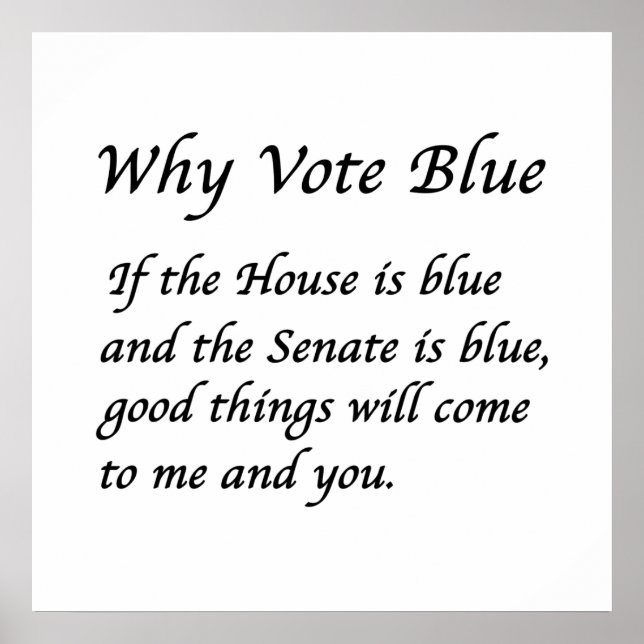 Why Vote Blue in 2024 Poster (Front)