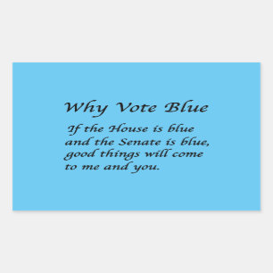 Why Vote Blue in 2024 Rectangular Sticker