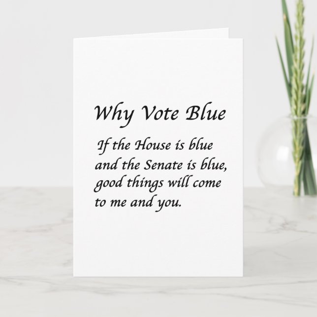Why Vote Blue in 2026 Card (Front)