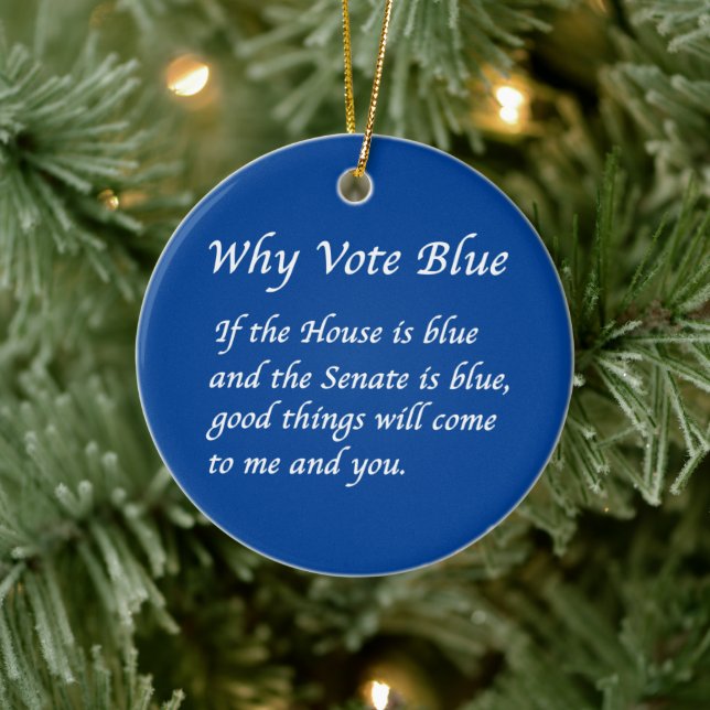 Why Vote Blue in 2026 Ceramic Tree Decoration (Tree)