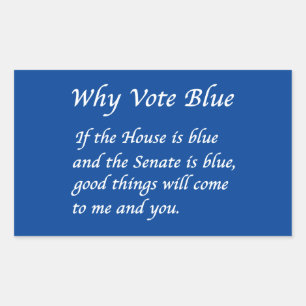 Why Vote Blue in 2026 Rectangular Sticker