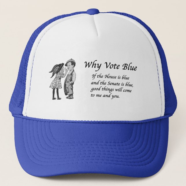Why Vote Blue in 2026 Trucker Hat (Front)