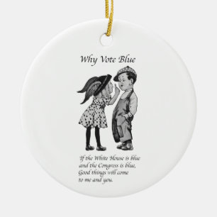 Why Vote Totally Blue in 2024 Ceramic Tree Decoration