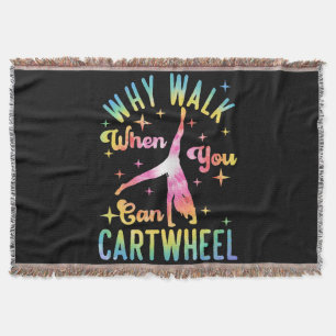 Why Walk When You Can Cartwheel Throw Blanket