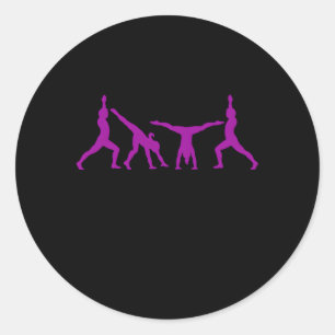 Why Walk When You Can Cwheel Gymnastics Gymnast Classic Round Sticker