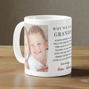 Why We Love Grandpa Photo Coffee Mug