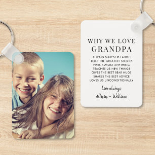 Why We Love Grandpa Photo Key Ring