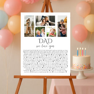 Why We Love You Dad Custom Photo Collage Poster