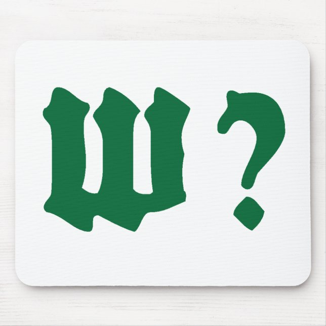 why where when who mouse mat (Front)