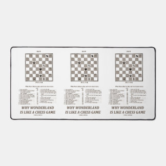 Why Wonderland Is Like A Chess Game (Preface) Desk Mat