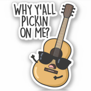 Why Y'all Picking On Me Funny Guitar Pun 