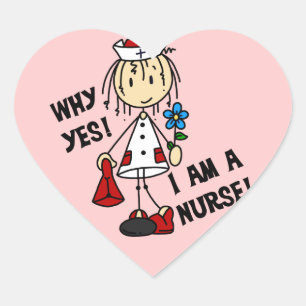 Why Yes I am a Nurse Heart Sticker