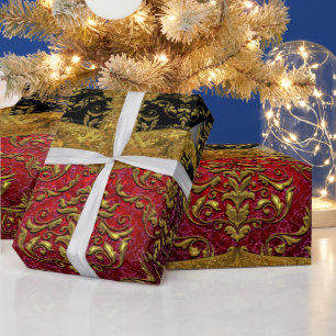 Whyburghs Damask Baroque Elegant    Wrapping Paper