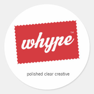 Whype logo polished clear creative stickers