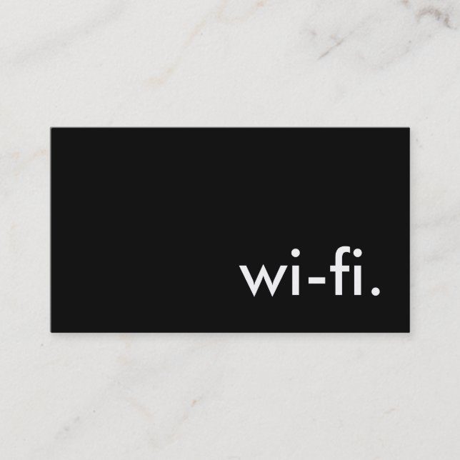 wi-fi. business card (Front)