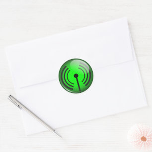 Wi-Fi Symbol Classic Round Sticker