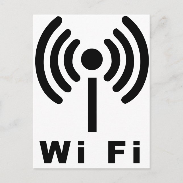 Wi Fi Symbol Postcard (Front)
