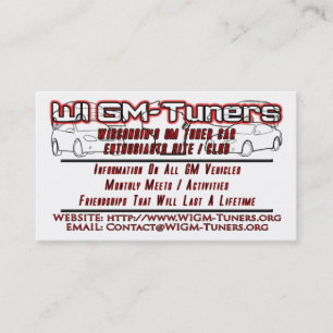 WI GM-Tuners Business Cards