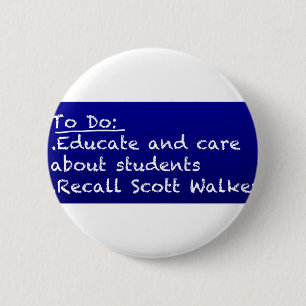 WI Teacher To Do List 6 Cm Round Badge