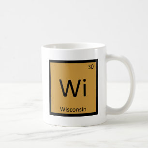 Wi - Wisconsin State Chemistry Periodic Table Coffee Mug