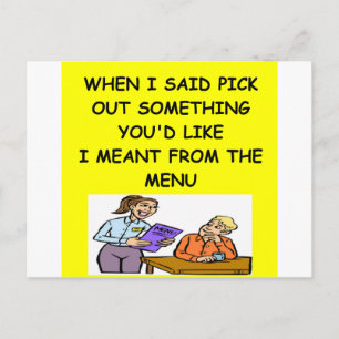 WIATRESS POSTCARD