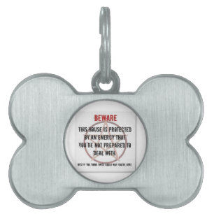wicca energy protected house pet ID tag