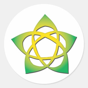 Wicca Flower Classic Round Sticker