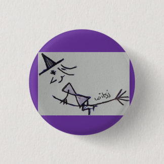 wicca kids 3 cm round badge