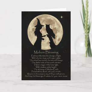 Wicca Pagan Mabon Blessings Autumn Equinox Card
