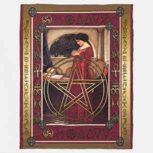 Wicca Pentacle Fleece Blanket