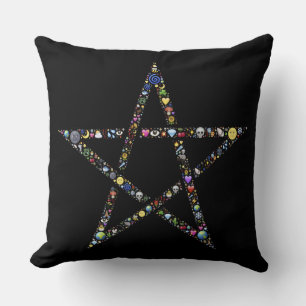 wicca pentagram pillow