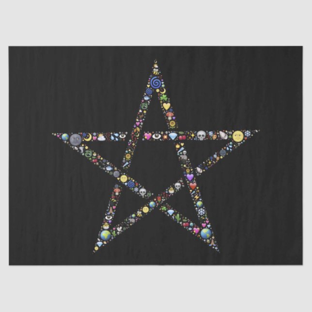 wicca pentagram tissue paper (Front)