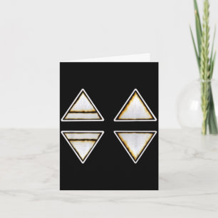 Wicca symbols 4 elements earth air fire water card