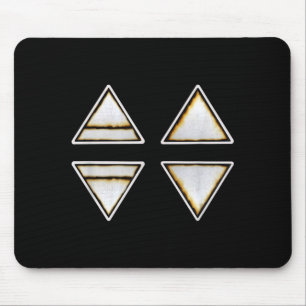 Wicca symbols 4 elements earth air fire water mouse mat